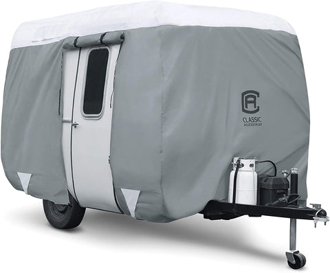 Classic Accessories Over Drive PolyPRO3 Molded Fiberglass Travel Trailer Cover, Fits 11' - 13' Trailers (80-295-153101-RT)