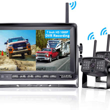 AMTIFO A9 FHD 1080P 7 Inch RV Backup System with 2 Rear View Camera, Support Split/Quard Screen for RVs,Trailers,5th Wheels,Motorhomes,DVR High-Speed Observation System