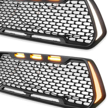 VZ4X4 Front Grill Mesh Grille Fit for 2016 2017 2018 2019 2020 Toyota Tacoma with Amber Lights & DRL - Matte Black (WILL NOT WORK WITH FRONT SENSOR/TSS)