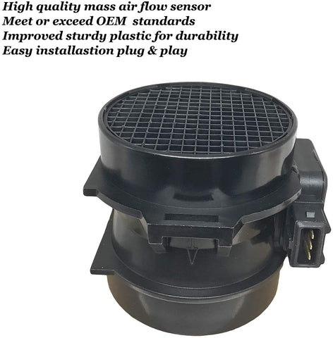 New Mass Air Flow Sensor Meter MAF for BMW E36 E39 E46 3 Series 5 Series Z3 Series Land Rover Freelander Suzuki Verona Volvo S40 V40 2.5L 2.8L Edition Replace OE 5WK9605 13621432356