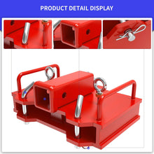 Maxiii Clamp On Forklift Hitch Receiver Dual Pallet Forks Trailer Towing Adapter 2" Insert Capacity 6500lbs Attachments