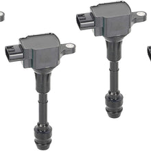 Ignition Coil Pack Set of 4 - Compatible with Nissan Vehicles - 2002, 2003, 2004, 2005, 2006 Altima 2.5L, Sentra 02, 03, 04, 05, 06 - Replaces 224488H300, 224488H315, 22448-8H310, 22448-8H311