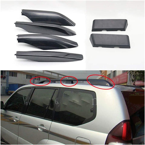1 PC Black Roof Rack Cover Roof Bar Roof Rail End Shell for Toyota Land Cruiser Prado Fj120 2003 2004 2005 2006 2007 2008 2009 Suitable for car (Color : Front Right)