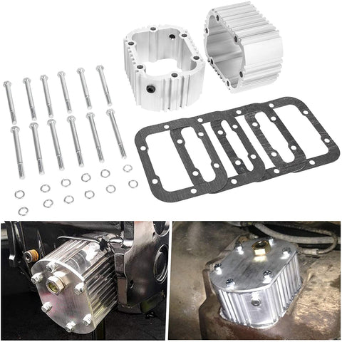 Transmission Pto Fast Cooler Manual Trans Aluminum, Compatible with GM Dodge NV4500 NV5600 G56 Ford ZF5 ZF6