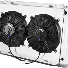Replacement for Ford Mustang/Lincoln Mark VII 3-Row Aluminum Radiator + 12V Fan Shroud