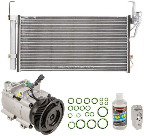 A/C Kit w/AC Compressor Condenser & Drier For Hyundai Santa Fe 2.7L V6 2001 2002 2003 2004 2005 2006 - BuyAutoParts 60-82478R6 New