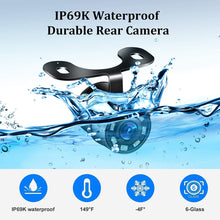 Niloghap HD 720P Backup Camera with 4.3'' Mirror Monitor for Cars,IR Night Vision with Dynamic Trajectory Guide Line Reverse Camera for Car Pickup Truck SUV RV Van