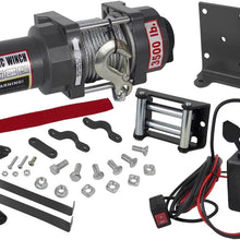 Rareelectrical 3500lb ATV WINCH ASSEMBLY COMPATIBLE WITH PZR POLARIS ATV 1.21HP 166:1 GEAR RATIO CONTROL RELAY