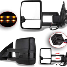 ANPART Towing Mirrors Fit for 2014-2018 1500 2015-2019 2500 HD 3500 HD Tow Mirrors With A Pair LH and RH Side Power with Heating Turn Signal Lamp Clearance Light