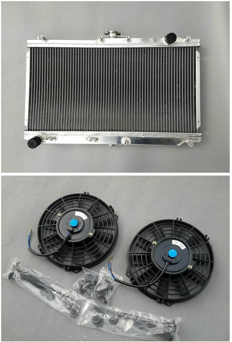 52MM Aluminum Radiator + Fans 1999-2005 For MAZDA MIATA MX5 MT 00 01 02 03 04