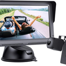 B-Qtech 5 inch 1080P AHD Backup Camera, IPS 180° Wide Angle Night Vision IP68 Waterproof Rear View Reversing Camera Monitor Kit for Cars, Vans, Trucks, Support Mirror Image/DIY Guide Lines