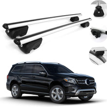 Roof Racks Lockable Cross Bars Carrier Cargo Racks Rail Aluminium Silver Set 2 Pcs. for Mercedes GLS Class 2017-2019 with TUV CERT
