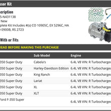 A/C Compressor Kit - Compatible with 2008-2010 Ford F350 Super Duty 6.4L V8 Turbo Diesel (VIN R)