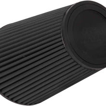 K&N Universal Clamp-On Air Filter: High Performance, Premium, Washable, Replacement Filter: Flange Diameter: 5 In, Filter Height: 8.75 In, Flange Length: 1 In, Shape: Round Tapered, RU-3107HBK