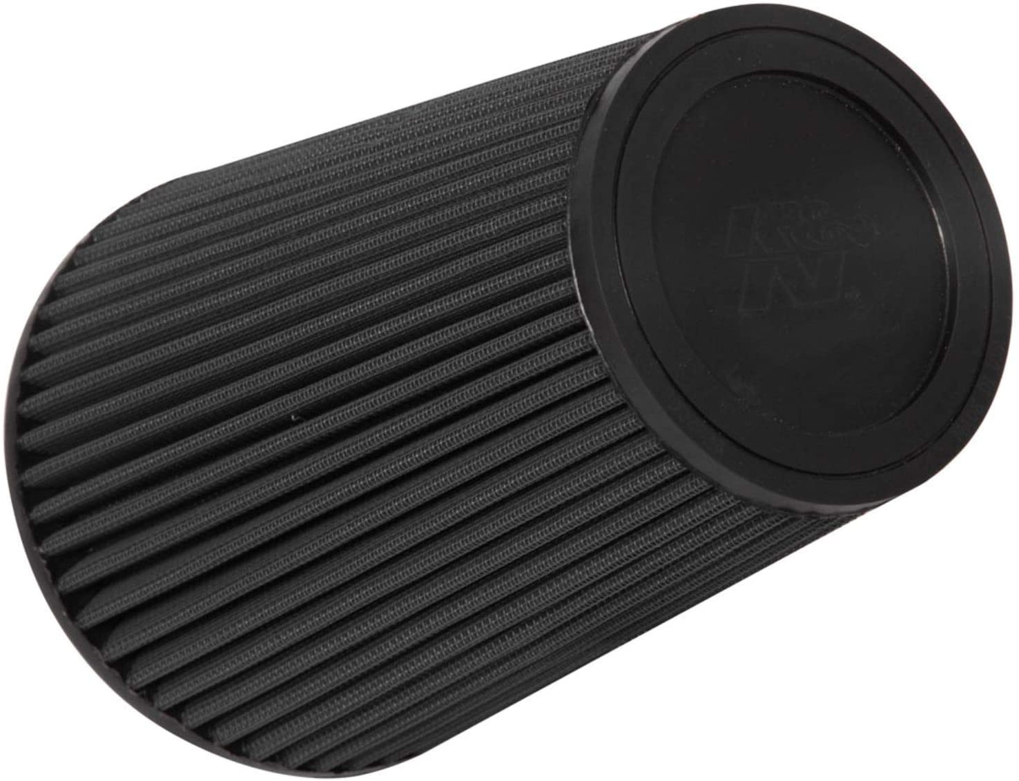 K&N Universal Clamp-On Air Filter: High Performance, Premium, Washable, Replacement Filter: Flange Diameter: 5 In, Filter Height: 8.75 In, Flange Length: 1 In, Shape: Round Tapered, RU-3107HBK