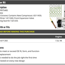 A/C Compressor Kit - Compatible with 1994-1997 Ford F-350 7.3L V8 Diesel (FS10; 8-Groove)