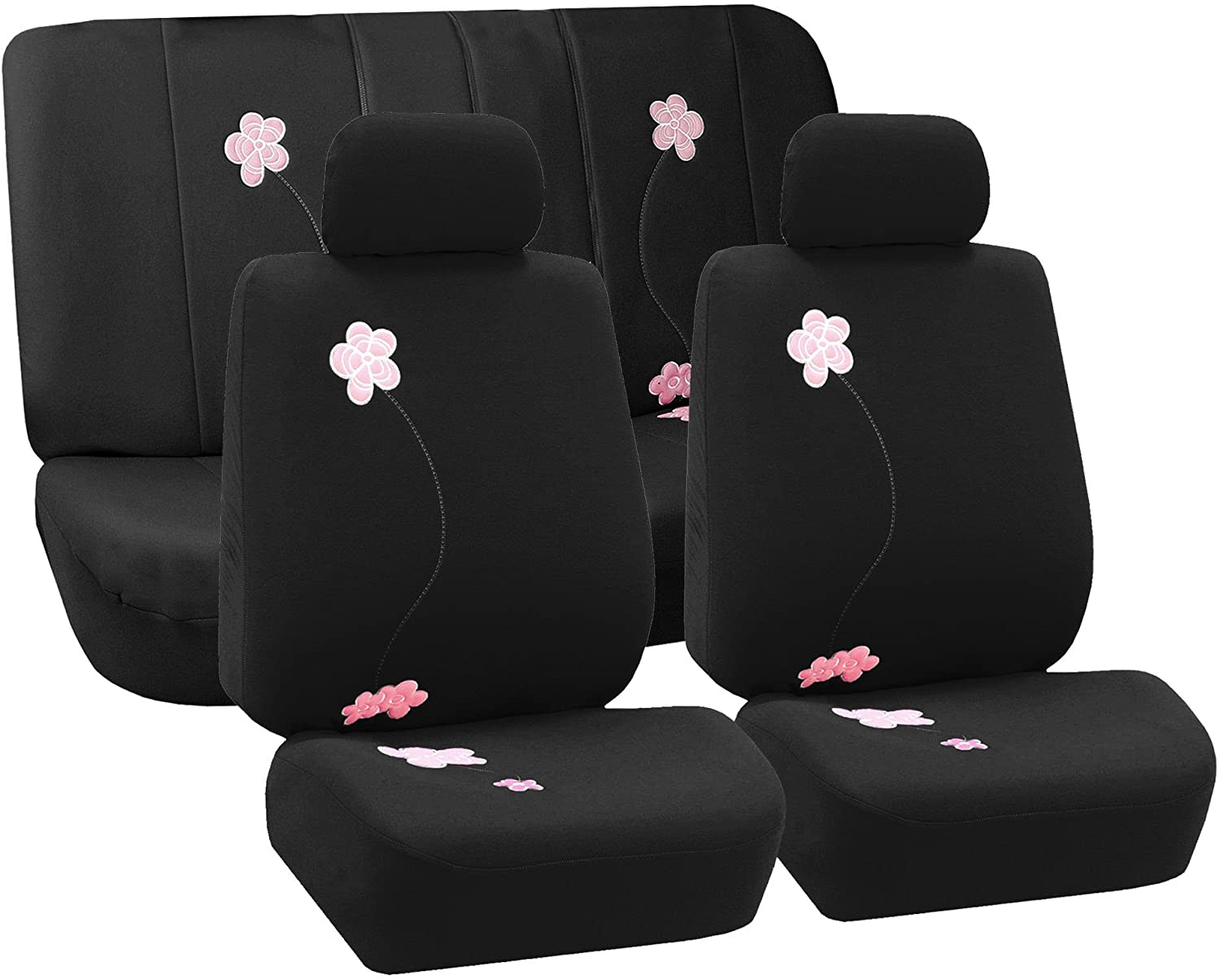 FH Group FB053102 Floral Seat Covers (Pink) Front Set with Gift – Universal Fit for Cars Trucks & SUVs