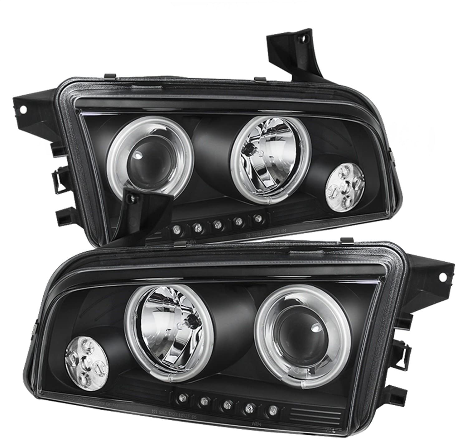 Spyder Auto 5009715 CCFL Halo Projector Headlights Black/Clear