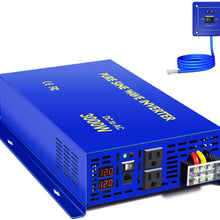 XYZ INVT 3000W Pure Sine Wave Power Inverter 12v to 110v 120v DC to AC with 2 USA Outlets 2 Set of Battery Cables, Power Converter for Home Off Grid, Solar System, RV.(3000W12V)