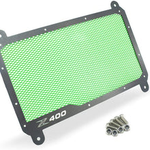 QIDIAN Motorcycle Aluminum Radiator Guard Grill Cover Protector fit for Kawasaki Z400 Radiator Shrouds (red)