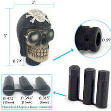 Thruifo Skull Handle Shifter Knob, Pilot Style MT Car Gear Stick Shift Head Fit Most Manual Automatic Vehicles, Red