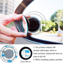 Car Blind spot Mirror 2PCS, Fan-Shaped Frameless high-Definition Glass Convex Rearview Mirror, 360° Swing Adjustment, Suitable for All Cars, Off-Road Vehicles and Trucks