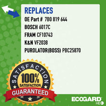 ECOGARD XC25870H Upgraded High Efficiency Cabin Air Filter + Baking Soda Fits Dodge Grand Caravan | Town & Country | Infiniti G37, QX80, M35, Q50, QX50 | Volkswagen Routan | Nissan Titan