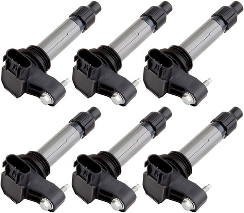 ROADFAR Pack of 6 Ignition Coils Fit for Cadillac Chevy Buick GMC Pontiac Saturn Suzuki 2007-2015 Equivalent with OE: UF569 C1555
