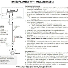 PYvideo Backup Camera with Tailgate Handle for Tacoma (2005-2014) for Universal Monitors (RCA) (Color: Black)