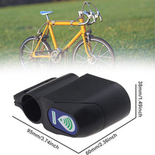 Bicycle Remote Control Anti-Theft Alarm Lock Black Wireless Alarm Siren Shock Vibration Sensor Cycling Lock with Screw Accessories