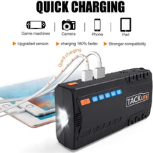 TACKLIFE T6 800A Peak 18000mAh Car Jump Starter (up to 7.0L Gas, 5.5L Diesel Engine) with Long Standby, Quick Charge, 12V Auto Battery Booster, Portable Power Pack for Cars, Trucks, SUV