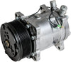 Top Street Performance HC5002C A/C Compressor with Black Clutch (Chromed Serpentine-Belt Sanden 508 R134A Type)