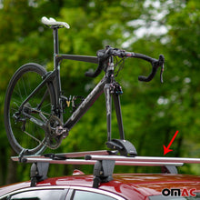 Roof Rack Cross Bars Lockable Luggage Carrier Smooth Roof Cars | Fits Lancia Lybra Sedan 1999-2005 Silver Aluminum Cargo Carrier Rooftop Bars | Automotive Exterior Accessories