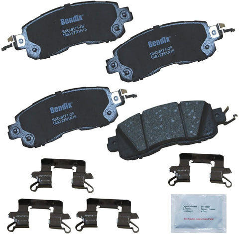 Bendix Premium Copper Free CFC1650 Ceramic Brake Pad (with Installation Hardware Front)