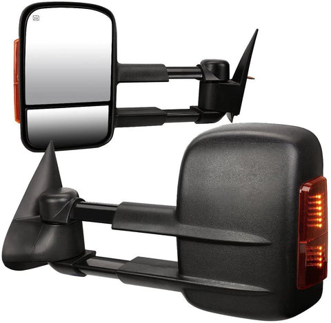 DNA Motoring TWM-001-T888-BK-AM Pair of Towing Side Mirrors
