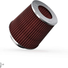 K&N Universal Clamp-On Air Filter: High Performance, Premium, Washable, Replacement Filter: Flange Diameter: 4 In, Filter Height: 5.5 In, Flange Length: 1.125 In, Shape: Round Tapered, RG-1001RD