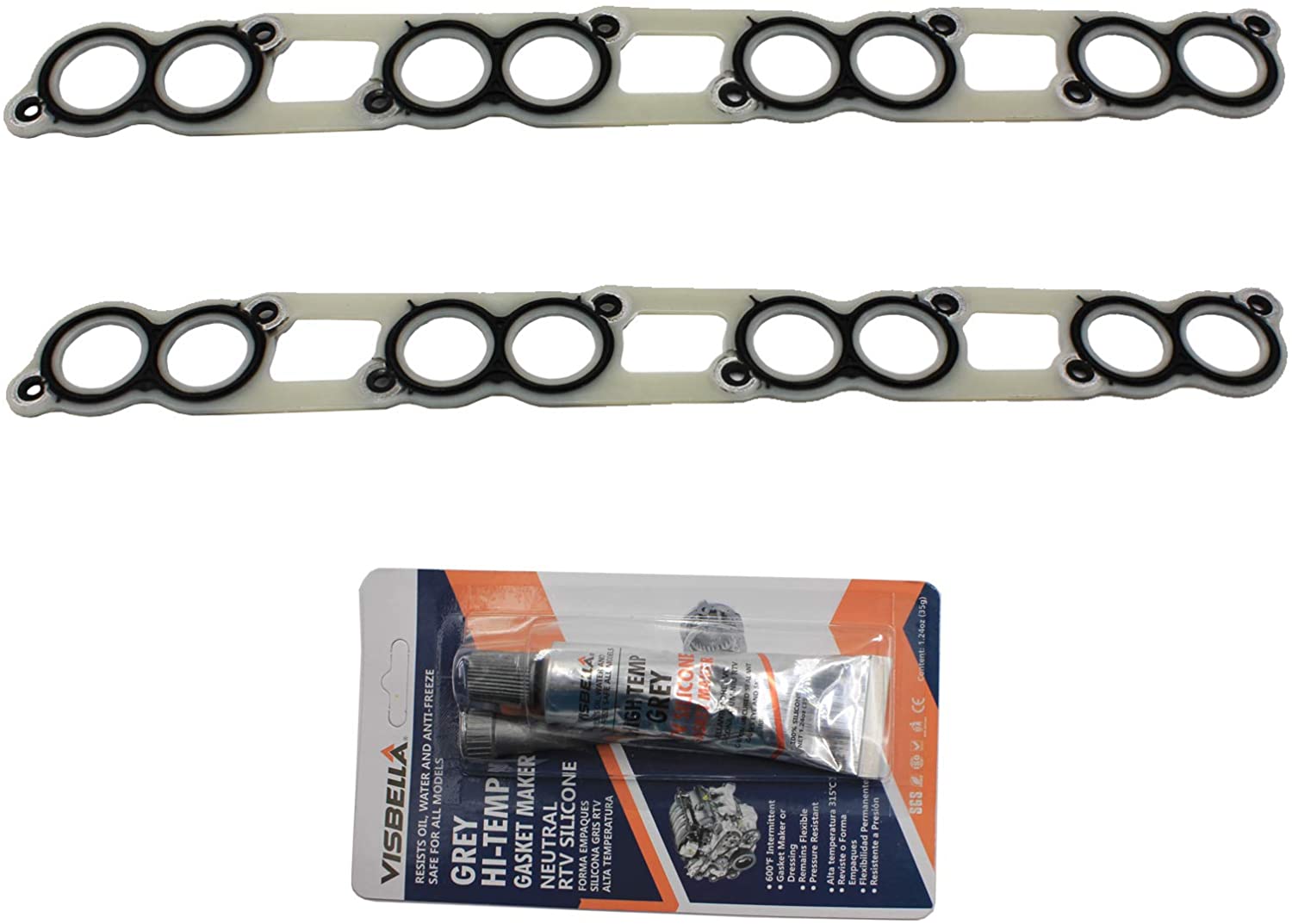 LAFORMO 3C3Z-9439-AA Engine Intake Manifold Gasket Set Replacement For 6.0L/6.4L 2003-2010 Excursion Super Duty Series