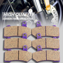 SCITOO Kevlar Carbon Fiber Brake Pads Fit for 08 09 10 11 12 13 14 Harley-Davidson Electra Glide Night Rod Night Rod Special Road Glide Road King Street Glide Street Rod V-Rod