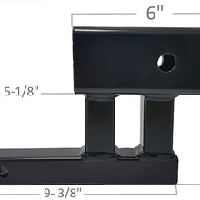 MaxxHaul 80875 1-1/4" to 2" Hitch Adapter With 4" Rise and 3-3/8" Drop - For Class I and Class II Receivers