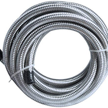 20 Feet -6AN AN6 3/8" Fuel Line Hose Braided Stainless Steel Oil Gas Fuel Hose Line,Black & Blue