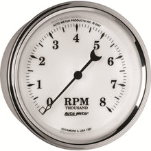 Auto Meter 1297 Old Tyme White II 3-3/8" 8000 RPM In-Dash Tachometer Gauge