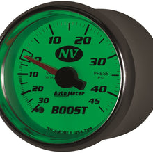 Auto Meter 7308 NV 2-1/16" 30 in. Hg/45 PSI Mechanical Vacuum/Boost Gauge