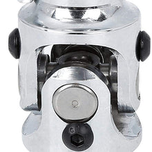 X AUTOHAUX 3/4" Round Smooth X 3/4"-36 Spline Chrome Universal Car Steering Shaft U Joint Column