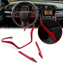 Xotic Tech Red Interior Gear Shift Knob Cover Decorative Trim for Honda Civic 10th Gen 2016 2017 2018 2019 2020 Automatic Transmission
