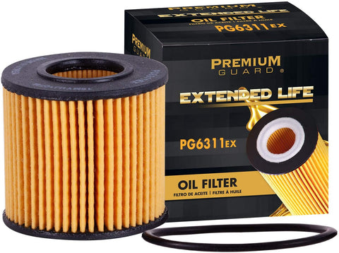 Premium Guard Oil Filter, Extended Life Premium Guard6311EX| Fits 2009-18 Toyota Corolla, 2010-18 Prius, 2011-17 Lexus CT200h, 2009-10 Pontiac Vibe, 2016 Scion iM