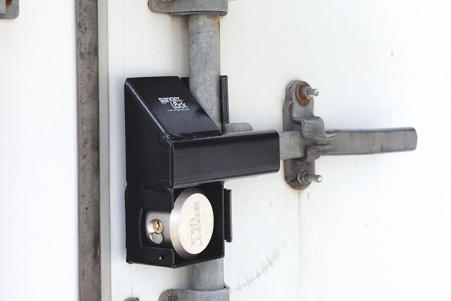 Padlock Guard, Hardened Steel, Blk, 9