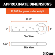 CURT 48510 Black Steel Pintle Hitch Lunette Ring 3-Inch ID, 22,000 lbs