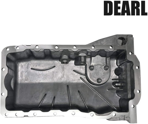 Engine Oil Pan W/Drain Plug Fits L4 1.8L 00-06 TT / 99-05 Beetle / 00-06 Golf / 02-05 Jetta (00 01 02 03 04 05 06 11 12 2000 2001 2002 2003 2004 2005 2006 2011 2012) Oil Pans For Changing Oil