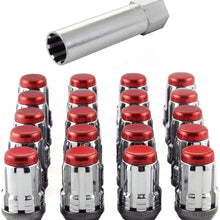 McGard 65557RCC Chrome with Red Cap SplineDrive Wheel Installation Kit (M12 x 1.5 Thread Size) - for 5 Lug Wheels