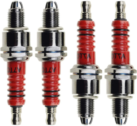 WOOSTAR A7TC Spark Plug 3 Electrode Replacement for 50cc 70cc 90cc 110cc 125cc Scooter Dirt Pocket Bike ATV Moped Quad